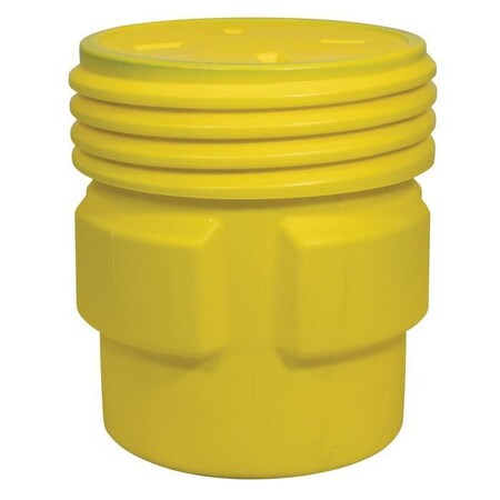 Eagle Mfg 65 Gallon Screw-On Lid for OverPack Plastic Drum Barrels, Yellow - 1661